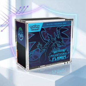 Anti-UV Magnetic Acrylic Pokemon ETB Display Box, Dustproof Hard Protective Case for Elite Trainer Booster Box, Collectible Trading Card Game Box Storage Holder Bulk Supply