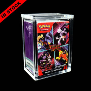 Magnetic Clear Acrylic Pokemon Booster Bundle Display Case, Anti-UV Dustproof Pokemon TCG Bundle Box Protector, Stackable Trading Card Game Gift Box Storage Cover OEM ODM Factory Wholesale