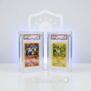 99% UV Resistance Side Magnetic Acrylic PSA Graded Slab Display Case, Full Clear Anti-Yellowing Pokemon TCG PSA Card Protector For Collector Card Shop Bulk Supply