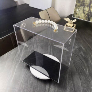 Clear Acrylic Dustproof Display Box, DIY Money Origami Butterfly Heart Wreath Birthday Light Gift Box, Mini LED Star Lamp Pearl Decor Keepsake Souvenir Storage Case Factory Wholesale