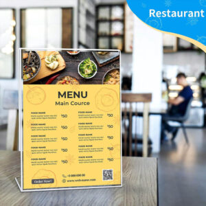 Wholesale Clear T-Shaped Acrylic Sign Holder - Double Sided Tabletop Menu Stand for Restaurant & Retail - Custom Size OEM/ODM Factory