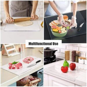 Clear Acrylic Serving Tray with 1.2 Inch Lip Edge, Anti-Slip Raised Rim Food Display Platter, Transparent Fruit Dessert Catering Tray OEM ODM Factory Wholesale