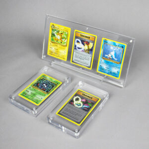 Screw Magnetic Clear Acrylic Pokemon Card Display Brick, 35PT Trading Card Protector Holder, Hard Acrylic TCG Card Case Factory Bulk Wholesale
