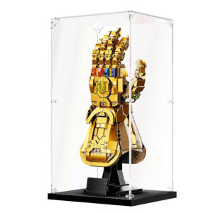 Clear Acrylic Display Case With Magnetic Front Door, Black Base Dustproof Figurine Storage Cabinet, Square Large Blind Box Model Toy Showcase Factory Wholesale